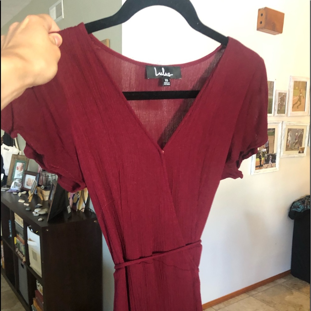 Long maroon gown only worn once!